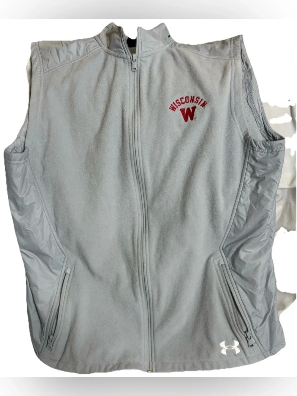 Under Armour Vest Men's XL Red University of Wisconsin Full Zip